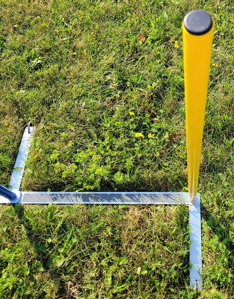 Outdoor Dog Agility Weave Pole System For Above Ground Obstacle Course Training 6 Pole Set With Rustproof PVC And Aluminum Poles