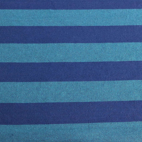 Striped fabric pattern of the Hanging Hammock Chair With Space Saving Stand For Indoor Or Outdoor Use Cotton Seat Comfort 330 Pound Capacity Beach Oasis Vibes Easy Setup For Patio Or Backyard Relaxation.