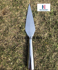 Hand Forged Medieval Spear Point For Reenactment And LARP Gonna Give You A Legit Medieval Vibe With A Blunted Point Steel Lozenge Head
