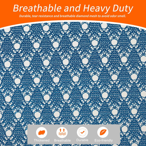 Close-up of Heavy Duty Diamond Mesh Laundry Bag 24x36 Inches Breathable Tough As Nails Tear Resistant Delicates Organizer Blue mesh