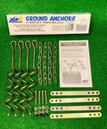 Auger Style Ground Anchor Kit For Backyard Swing Sets Trampolines And Yard Furniture 4 Pack No Concrete Needed with hardware on grass