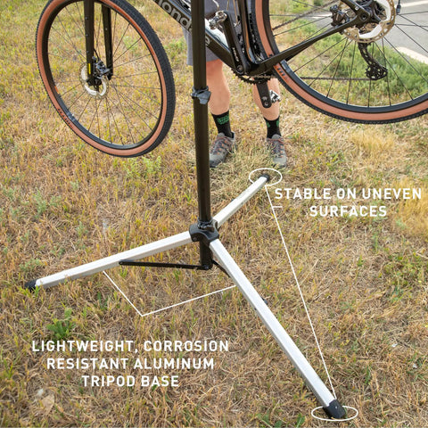 Sport Mechanic Bicycle Repair Stand With Tripod Base, Lightweight Yet Rock Solid, Pro Grade Work Stand, outdoor setup