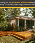 Solid Color Cedar Acrylic Deck Stain Gallon No Mess Easy To Apply Outdoor Wood Finish That Withstands Heavy Foot Traffic