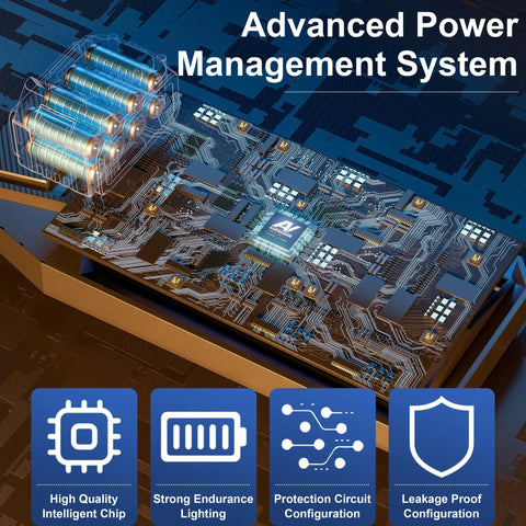 Detailed close-up of a circuit board showcasing the Advanced Power Management System for Badass Durable Solar Street Light.
