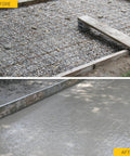 Before and after application of Heavy Duty Acrylic Concrete Adhesive Glue And Portland Cement Mortar Admixture With Freeze Thaw Resistance For Rock Solid Bonding And Heavy Hitter Performance One Gallon Pack.
