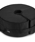 Heavy Duty 18 Inch Round Umbrella Base Weight With Side Slot Opening For Offset Cantilever And Outdoor Patio Umbrellas Easy Setup Wind Resistant Sturdy Black Stand Weight