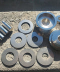 Coin Ring Puncher And Spacer Set For DIY Jewelry Making 5 Punch Tool For Creating Coin Ring Blanks on stone surface