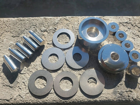 Coin Ring Puncher And Spacer Set For DIY Jewelry Making 5 Punch Tool For Creating Coin Ring Blanks on stone surface
