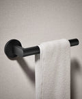 Components Towel Arm, Premium Metal Bath Accessory With Open Ended Design For Easy Towel Access, Matte Black