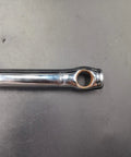 One Piece Chrome Crankarm Set For Wide Bike Crank To Crank Assembly Kit 1pc With 165mm Arm And 150mm Spacing, Half Inch Pedal Threads, 24 TPI, close-up of arm end