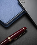 Leather Desk Blotter Pad 17 By 12 Inches Flat Non Slip Waterproof Black With Velvet Back Non Glare Surface under pen and phone