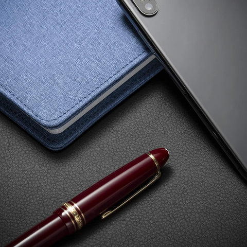 Leather Desk Blotter Pad 17 By 12 Inches Flat Non Slip Waterproof Black With Velvet Back Non Glare Surface under pen and phone