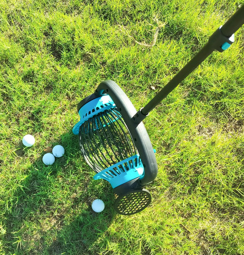 Ergonomic Tennis Ball Hopper And Picker Upper With Adjustable Height From 28 To 52 Inches No Bend Ball Retriever For Training Courts