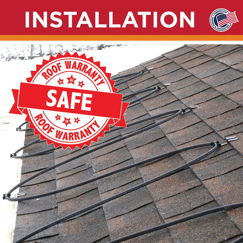 Nail Free Roof Cable Clips For Heat Tape And Electric Cables, Easy Nailless Installation, Safe On Shingles, 0.325 Inch