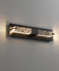LED Wall Sconce Light 19 Inch Black Modern Dope Crystal Glass Wall Lamps Dimmable 3000K Warm White for indoor wall mount