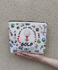 Golf Makeup Bag For Women Gift Durable Organizer Pouch With Zipper Golf Themed Toiletry Bag For Travel Ladies Golf Lover Gift Player And Team Fan Accessory Perfect Bag For Gear And Glam