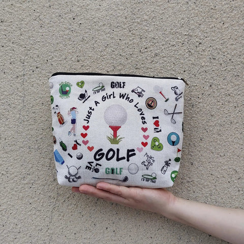 Golf Makeup Bag For Women Gift Durable Organizer Pouch With Zipper Golf Themed Toiletry Bag For Travel Ladies Golf Lover Gift Player And Team Fan Accessory Perfect Bag For Gear And Glam