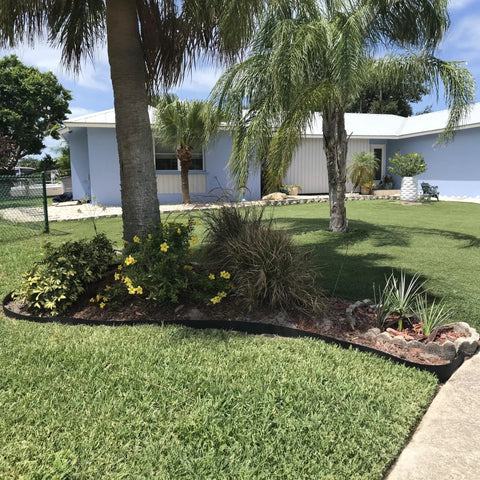 Installed deep landscape edging system with ten inch depth and fifty feet run for grass root barrier pro grade yard border