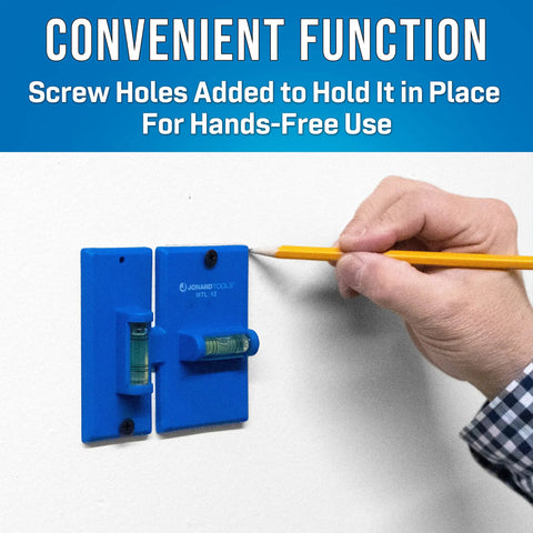 Wall Box Template And Level For Old Work Electrical Boxes Blue With Built In Level For Single And Double Gang Mounting In Horizontal Or Vertical Positions And Wide Protective Rubber Strips For No Fuss Safe Use