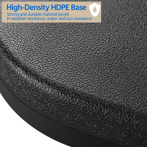 Close-up of texture on Heavy Duty 4 Piece 200Lb Beefy Cantilever Offset Umbrella Base, weather-resistant HDPE material