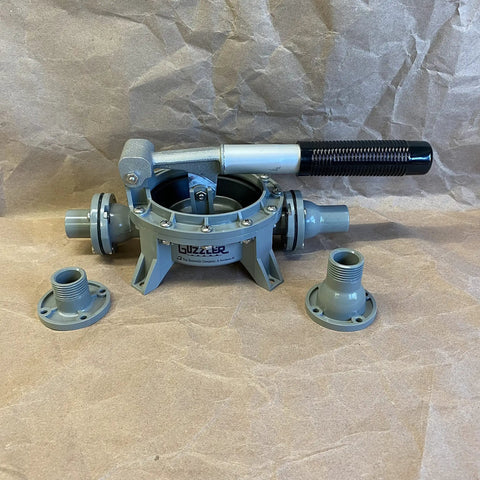 Heavy Duty Utility Hand Pump For Wastewater And Graywater Removal Priming And Bilge 10 GPM Half Inch Tapped One Inch Smooth Ends