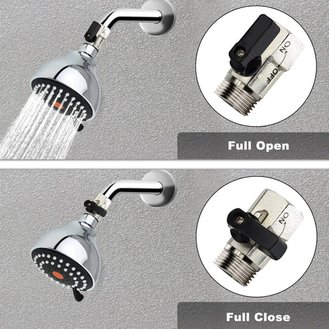 Shut Off Brass Ball Valve One Half Inch Standard Connections With Polished Chrome Finish, Quarter Turn On Off Valve For Plumbing