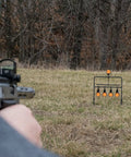 Rimfire Auto Reset Target for Plinking, Range Ready Steel Build, Self Resets After Every Hit, Includes Two And A Half Inch Shooting Spots