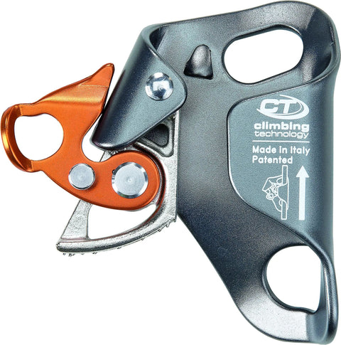 Close-up of Chest Ascender EVO for climbing and rope access, ergonomic chest rig for fast hoisting and smooth rappel mountaineering.