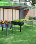 Heavy Duty Galvanized Raised Garden Bed With Legs For Outdoor Use 48 By 18 By 30 Inches Two Pack Metal Planter Box for Backyard Patio