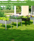 Two Pack Galvanized Raised Garden Beds With Legs, 48 By 24 By 30 Inches, Heavy Duty Metal Planter Box, Rust Resistant Steel