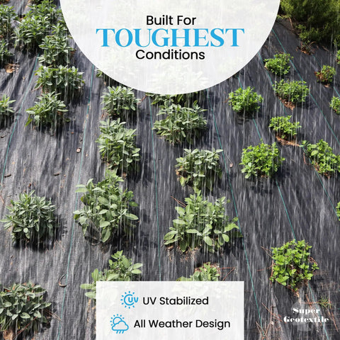 Heavy Duty Geotextile Fabric For Driveway Stabilization And Rock Solid Road Base Reinforcement Woven Polypropylene erosion control under plants.