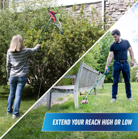 Unger 36-inch Nifty Nabber reacher/grabber with green handle and ergonomic grip for outdoor cleanup