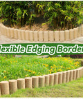 Flexible Landscape Edging Kit With Anchoring Spikes For Flower Beds Lawns Gardens And Pathways DIY Friendly, showing two curved installations.