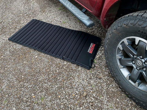 VersaMat Roll Up Workhorse High Density Foam Utility Mat Black For Garage And Home 1 Inch Thick Closed Cell Foam
