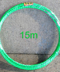 Aewio 15 Meter Fishing Tape With 4.5mm Diameter For Electrical Wire Pulling and Line Threader, green nylon core design.