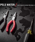 Wet heavy duty no slip tool box liner black 24 inch by 20 foot anti slip mat with tools on textured surface showing water resistance.