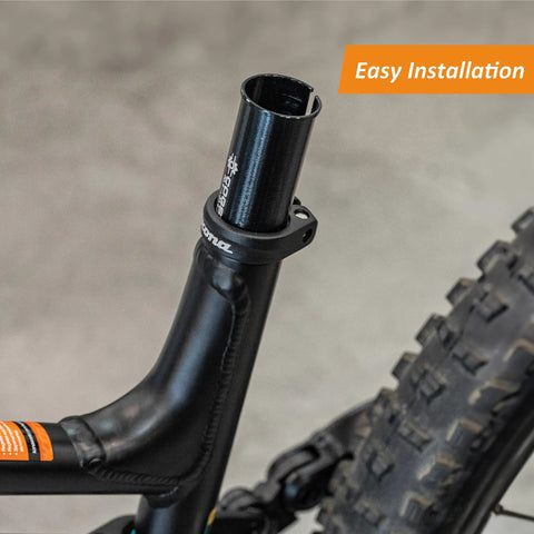Beefy Aluminum Bike Seatpost Reducer Shim, 100mm length, for 30.9mm to 31.6mm adaptation on bike frame, easy installation
