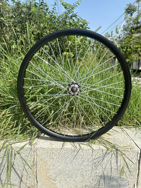 26 Inch Double Wall Aluminum Front Rim Beefy Wheel With 10G 36 Spokes For MTB Road Cruiser Bicycles Disc Brake Compatible
