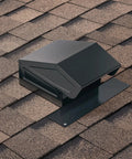 Steel Roof Vent Cap For 3 Inch And 4 Inch Round Ducts Black Finish For Bathroom Exhaust Fans With Built In Backdraft Damper And Bird Screen