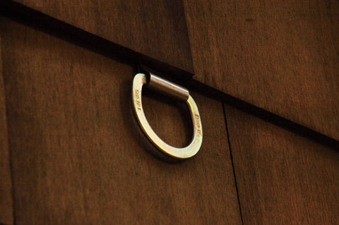 Installed Stainless Steel Roof Anchor Kit For Fall Protection With Dacromet D Rings, 20 Gauge on wooden panel