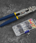 Heavy Duty Fishing Crimping Tool Kit With Stainless Steel Pliers And 590 Crimp Sleeves Beads Set for wire rope and lines