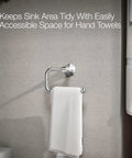 Occasion Towel Ring Premium Metal Bathroom Accessory With Corrosion And Tarnish Resistant Finish mount on bathroom wall