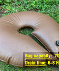 Extra Large 20 Gallon Tree Watering Ring Bag Set For Deep Root Growth Slow Release Automatic Drip Irrigation shown on grass.