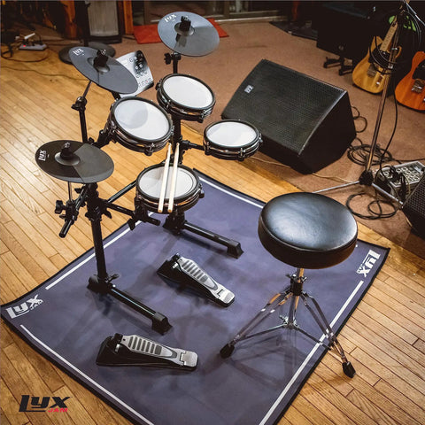Pro 7 Piece Electronic Drum Kit With Mesh Pads, 209 Sounds, 50 Play Along Tracks, Recording Capable Module, Cymbals And Kick Pedal