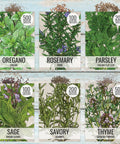 Herb Seed Variety Pack for Indoor or Outdoor Gardens, 12 Culinary Herb Seeds Like Basil, Cilantro, Parsley, Sage