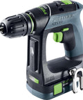 Kickass Cordless Drill Driver Pack Featuring Knockout Torque And Boss Level Brushless Motor With No Sweat Ergonomic Grip And Quick Swap Battery System For Serious Woodworking And Auto Repairs close-up view of cordless drill.