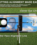 Putting Mirror Training Aid For Golfers With Alignment Lines To Improve Posture Eye Shoulder Alignment And Putting Accuracy