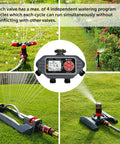 Four Zone Programmable Digital Water Timer With Easy Setup And Large LCD for lawn and garden irrigation