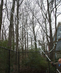 Person using Boat Hook Head Only No Pole For Docking And Debris Cleanup Heavy Duty Metal Utility Hook in trees