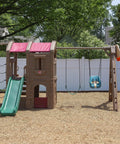 Infant To Toddler Outdoor Swing For Backyard Playset With Bucket Style Seat And Safe Harness, Weather Resistant Rope And Easy Buckle